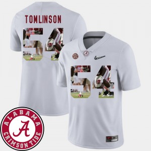 Men Football Bama Pictorial Fashion #54 Dalvin Tomlinson college Jersey - White