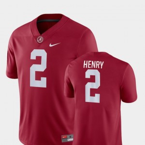 Men's Football Game #2 University of Alabama Derrick Henry college Jersey - Crimson