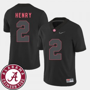 Men's 2018 SEC Patch #2 University of Alabama Football Derrick Henry college Jersey - Black