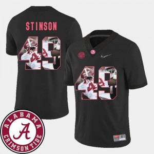 Mens Football Alabama Roll Tide #49 Pictorial Fashion Ed Stinson college Jersey - Black