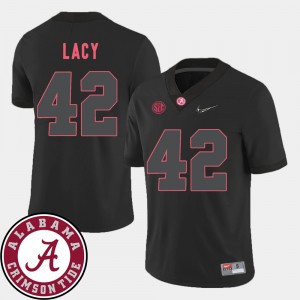 Men's Football University of Alabama 2018 SEC Patch #42 Eddie Lacy college Jersey - Black