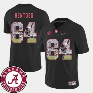 Mens Football #84 Pictorial Fashion Bama Hale Hentges college Jersey - Black