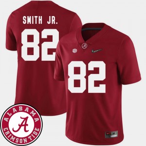 Men's Football 2018 SEC Patch #82 Alabama Crimson Tide Irv Smith Jr. college Jersey - Crimson