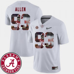 Men Football #93 Roll Tide Pictorial Fashion Jonathan Allen college Jersey - White