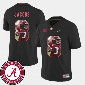 Men Roll Tide #8 Football Pictorial Fashion Josh Jacobs college Jersey - Black