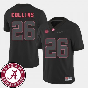 Men Alabama Crimson Tide Football 2018 SEC Patch #26 Landon Collins college Jersey - Black