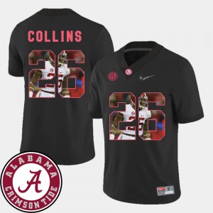 Men's #26 Landon Collins college Jersey - Black Pictorial Fashion Football Alabama