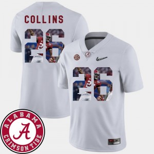 Men Alabama #26 Pictorial Fashion Football Landon Collins college Jersey - White