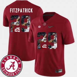 Men #29 Alabama Roll Tide Football Pictorial Fashion Minkah Fitzpatrick college Jersey - Crimson