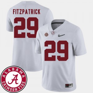 Men's #29 2018 SEC Patch Football Alabama Roll Tide Minkah Fitzpatrick college Jersey - White