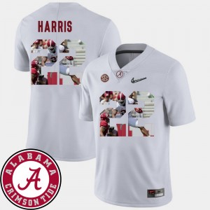 Mens Pictorial Fashion #22 Roll Tide Football Najee Harris college Jersey - White