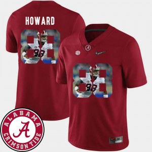 Men's Football Alabama #88 Pictorial Fashion O.J. Howard college Jersey - Crimson