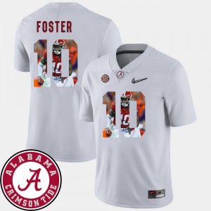 Men's Football Alabama Crimson Tide Pictorial Fashion #10 Reuben Foster college Jersey - White