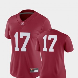 Women's Bama Football #17 2018 Game college Jersey - Crimson